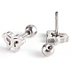 201 Stainless Steel Barbell Cartilage Earrings EJEW-R147-16-2