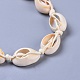 Cowrie Shell Beaded Necklaces NJEW-JN02397-01-3