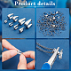 PandaHall Elite 160 pcs 8 Sizes 304 Stainless Steel Snap On Bails Hook Pendant Clasps Pinch Clips Bail Pendants for Neckalce Jewelry DIY Craft Making STAS-PH0019-88-2