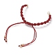 Fabricación de pulsera de cordón trenzado de poliéster ajustable AJEW-JB00848-4