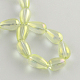 Electroplate Transparent Glass Teardrop Bead Strands EGLA-Q047-8x13mm-05H-2