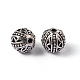 Perles rondes en alliage de style tibétain X-TIBEP-66506-AS-NR-1