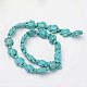 Teints perles synthétiques turquoise brins G-M152-10-B-2
