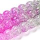 Spray Painted Crackle Glass Beads Strands DGLA-C002-6mm-08-3