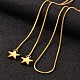 Émail longues alliage réglable colliers étoile strass lariat NJEW-F194-06G-5