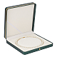 Scatola quadrata per collana di perle in pelle pu LBOX-WH0002-06A-1