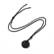 Collana pendente triskele/triskelion con pietre preziose naturali con cordino in nylon da donna NJEW-E091-01-3