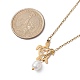 Natural Pearl & Hollow Turtle Lariat Necklaces NJEW-JN04528-01-2