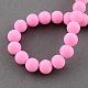 Painted Glass Round Bead Strands X-DGLA-S072-6mm-02-2