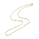 Brass Paperclip Chains Necklace for Women NJEW-P265-29G-2