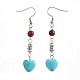 Synthetic Turquoise Dangle Earrings EJEW-JE02976-02-2