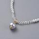 Collares de perlas de vidrio perlas collares NJEW-JN02564-3