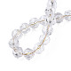 Transparentes craquements perles de verre brins GLAA-N051-02-4