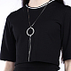 New Elegant Zinc Alloy Rhinestone Tassel Long Chain Necklaces NJEW-BB15047-8