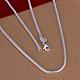 Simple Silver Color Plated Brass Snake Chain Necklaces For Men NJEW-BB12736-20-2