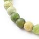 Bracelets extensibles en perles de serpentine naturelle BJEW-JB06089-2