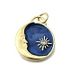 Латунные микро проложить кубического циркония подвески KK-V010-06G-01-1