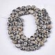 Chapelets de perles en jaspe dalmatien naturelle G-S354-17-2