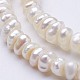 Fili di perle di perle d'acqua dolce coltivate naturali PEAR-F004-64-01-3