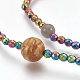 Colliers en perles d'hématite synthétique NJEW-E127-01A-2
