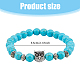 FIBLOOM 4Pcs 4 Styles Natural & Synthetic Mixed Gemstone & Glass & Alloy Owl Beaded Stretch Bracelets Set for Women BJEW-FI0001-04-2
