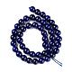 Lapis lazuli naturale perle tonde fili G-I181-10-6mm-4