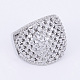 Brass Micro Pave Cubic Zirconia Finger Rings RJEW-E145-43P-2