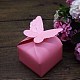 折りたたみ可能な創造的な虹色の紙箱  結婚式の好意ボックス  ギフトキャンディー梱包箱  蝶  フラミンゴ  6x6x4cm CON-L018-A03-1