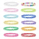 Juegos de pulseras elásticas con cuentas de acrílico transparente de color ab BJEW-JB09047-1