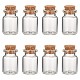 ガラス希望瓶ビーズ容器  コルクボトル  透明  22x33mm  ボトルネック：直径15.5mm  容量：7ml（0.23液量オンス） CON-Q012-1