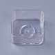 プラスチック製のキャンドルカップ  正方形  透明  38x38x18.5mm  内径：37mm AJEW-WH0096-55-1