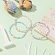 Set di braccialetti elasticizzati con perle naturali e semi di 3 pezzo in 3 colori BJEW-JB09437-2