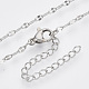 304 Stainless Steel Cable Chains Necklace STAS-T053-01P-NF-2