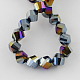 Electroplate Glass Beads Strands EGLA-R031-6mm-22-2