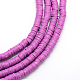 Flat Round Eco-Friendly Handmade Polymer Clay Bead Spacers CLAY-R067-3.0mm-05-1