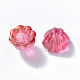Transparent Spray Painted Glass Beads GLAA-T016-32A-2