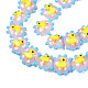 Chapelets de perles vernissées manuelles LAMP-N021-036F-3