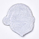 機械刺繍布地アイロンワッペン  スパンコール入り  マスクと衣装のアクセサリー  アップリケ  サンタクロース  ファイヤーブリック  76x68x1.5mm FIND-T030-029-3