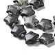 Natürliche schwarze Seide Stein / Netstone Perlen Stränge&nbsp;G-NH0005-009-4