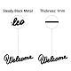 CREATCABIN Welcome Metal Wall Decor Welcome Sign Wall Art Wall Hanging Silhouette Ornament Iron for Indoor Outdoor Home Living Room Kitchen Garden Office Decoration Gift Black 11.8 x 3.9Inch AJEW-WH0290-004-3
