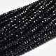 Fili di perle di spinello nero sfaccettato G-F289-42A-1
