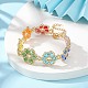 Bracelet à maillons de fleurs en perles de graines japonaises toho BJEW-MZ00040-2