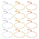 NBEADS 12 Strands 3 Colors Slider Chain Bracelets KK-NB0001-79-1