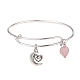 Adjustable Silver Plated Brass Charm Bangles Expandable Bangles BJEW-JB01998-2