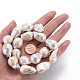 Fili di perle di keshi di perle barocche naturali PEAR-S019-04B-6