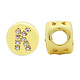 Laiton micro pavé de perles de zircone cubique claires KK-T030-LA843-KX3-1