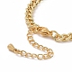Bracelet à maillons léopard en zircone cubique chaînes gourmettes en laiton pour femmes BJEW-G664-01G-02-4