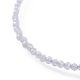 Bracciali di perle di agata blu chiaro naturale BJEW-JB04555-03-2