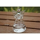 天使の形をしたガラスの花瓶  ホームオフィスの庭の装飾用の水耕テラリウムコンテナ花瓶  透明  50x100mm PW-WG63977-01-3