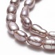 Brins de perles de culture d'eau douce naturelles PEAR-J006-03B-3